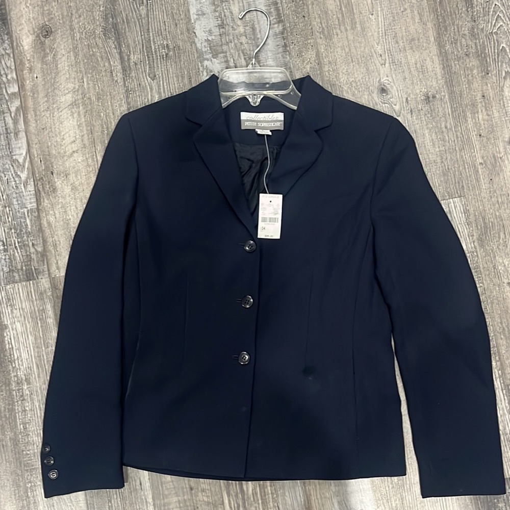 Petite Sophisticate Navy Blue Suit - Picture 2 of 7
